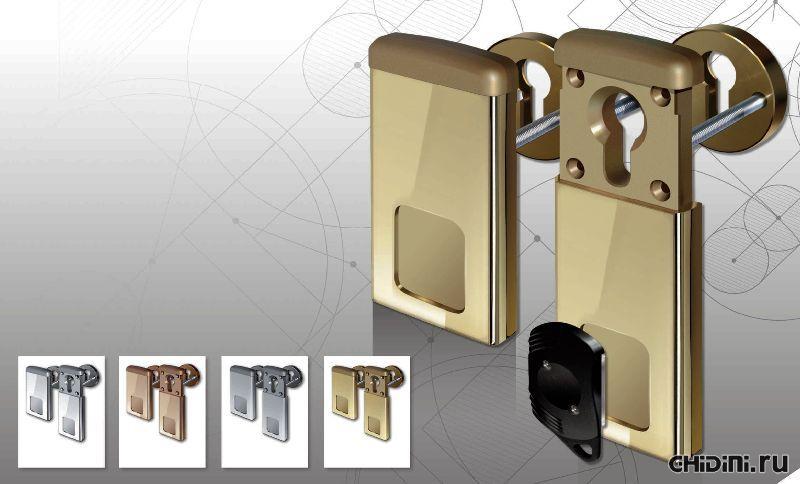 Броненакладка магнитная MG-320 ABS для защиты цилиндра, бронза