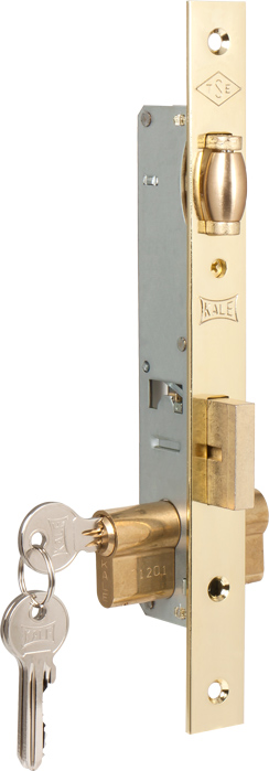 Замок врезной Kale kilit (Кале килит) цилиндровый узкопроф.155 (20 mm) (латунь) 3 кл.