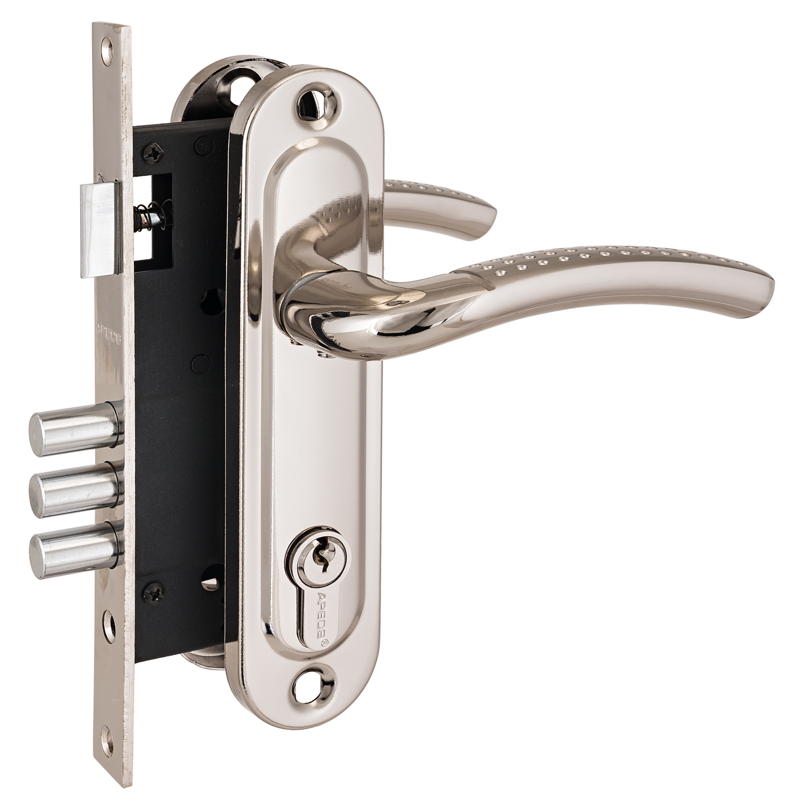 Врезной замок Апекс 1527/60-NI/NIS никель/мат.никель