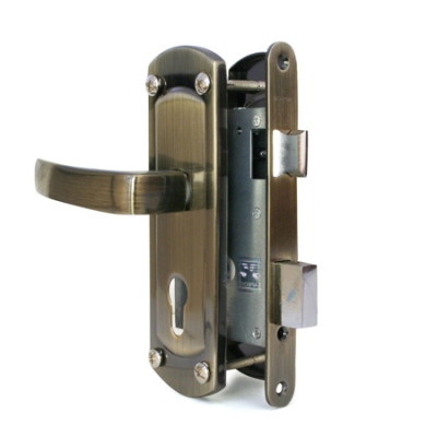 Апекс 1425 АВ бронза без ц/м б/о м/о 58,5 Замок врезной с/руч