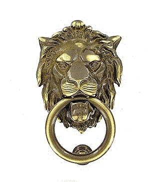 Ручка-гонг "Лев", бронза